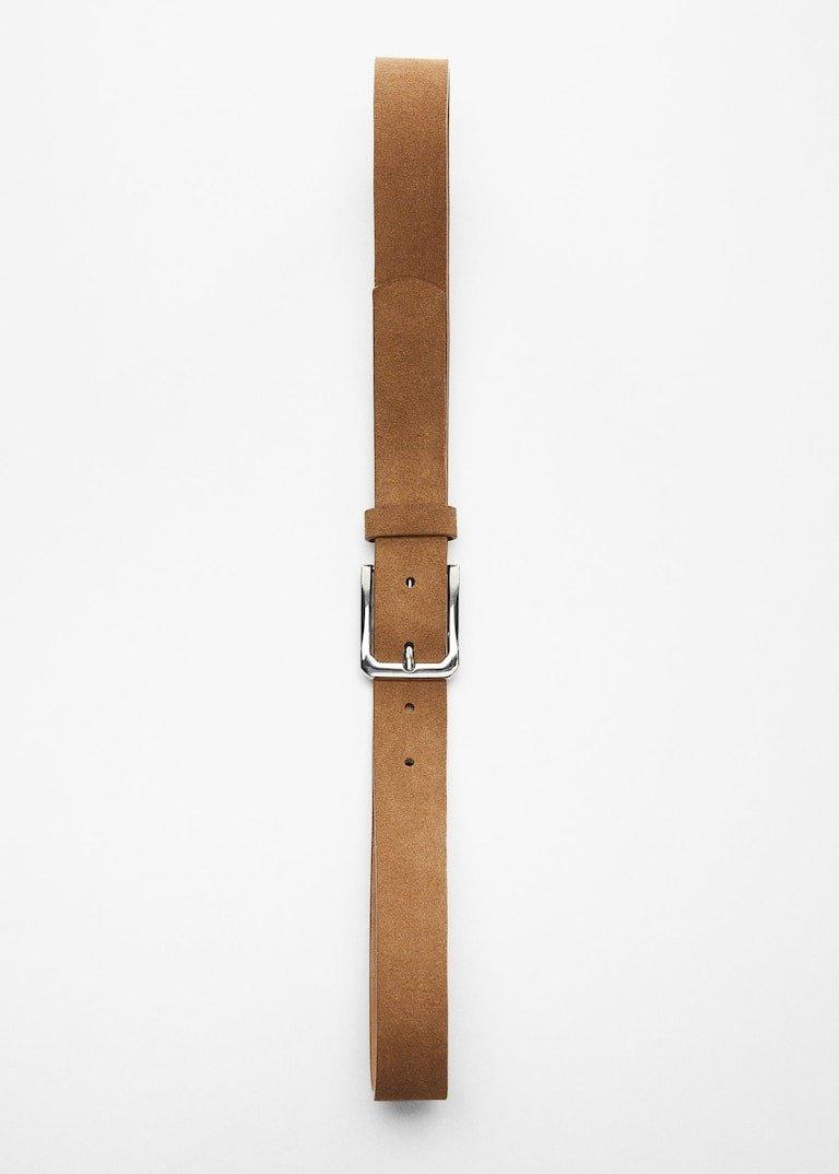 Mango - Beige Suede Belt