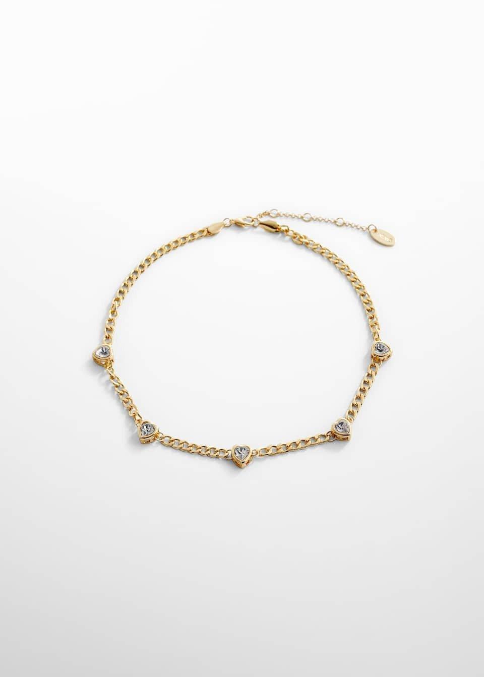 Mango - Gold Crystal Chain Necklace