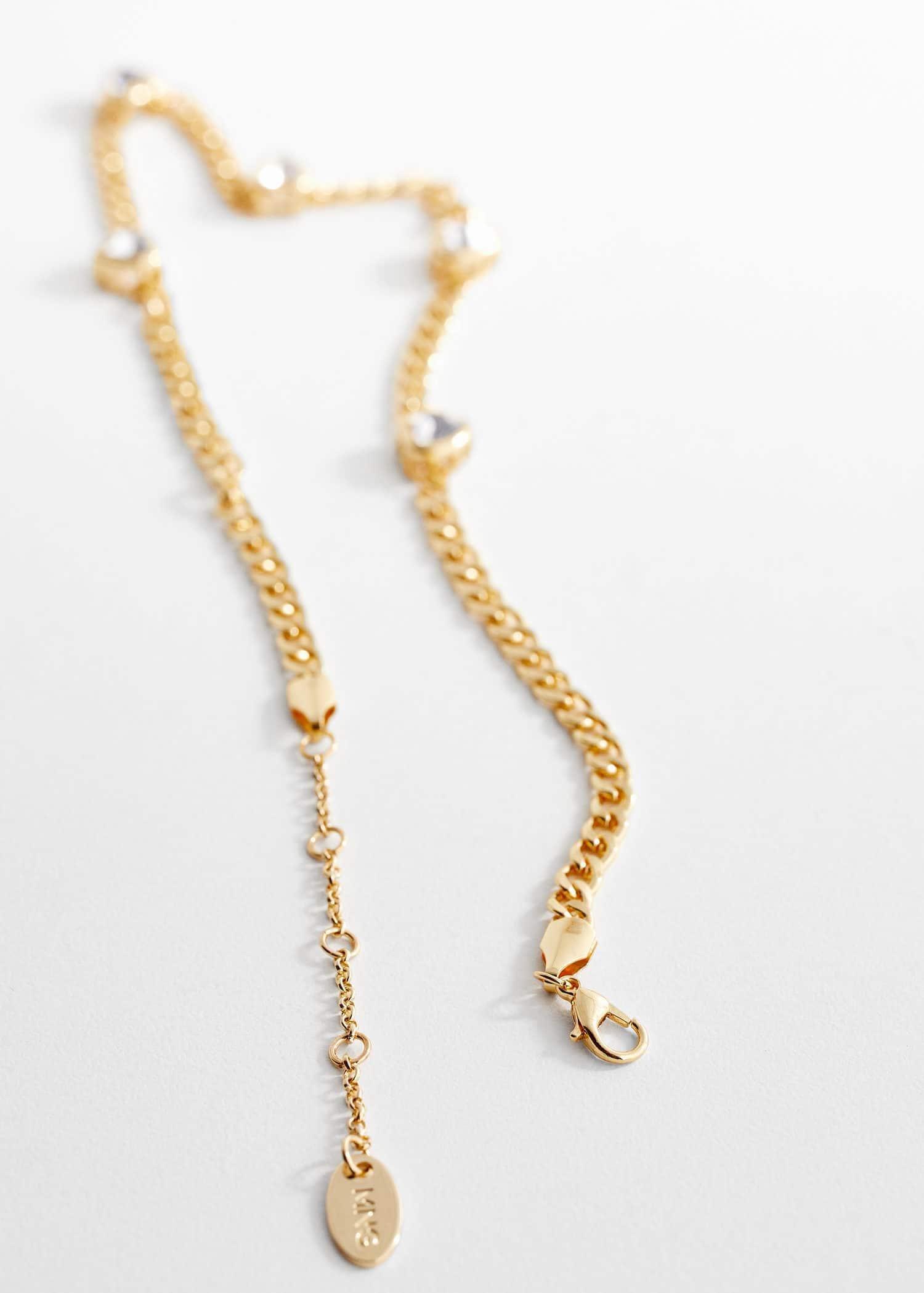 Gold Crystal Chain Necklace, , large image number 3