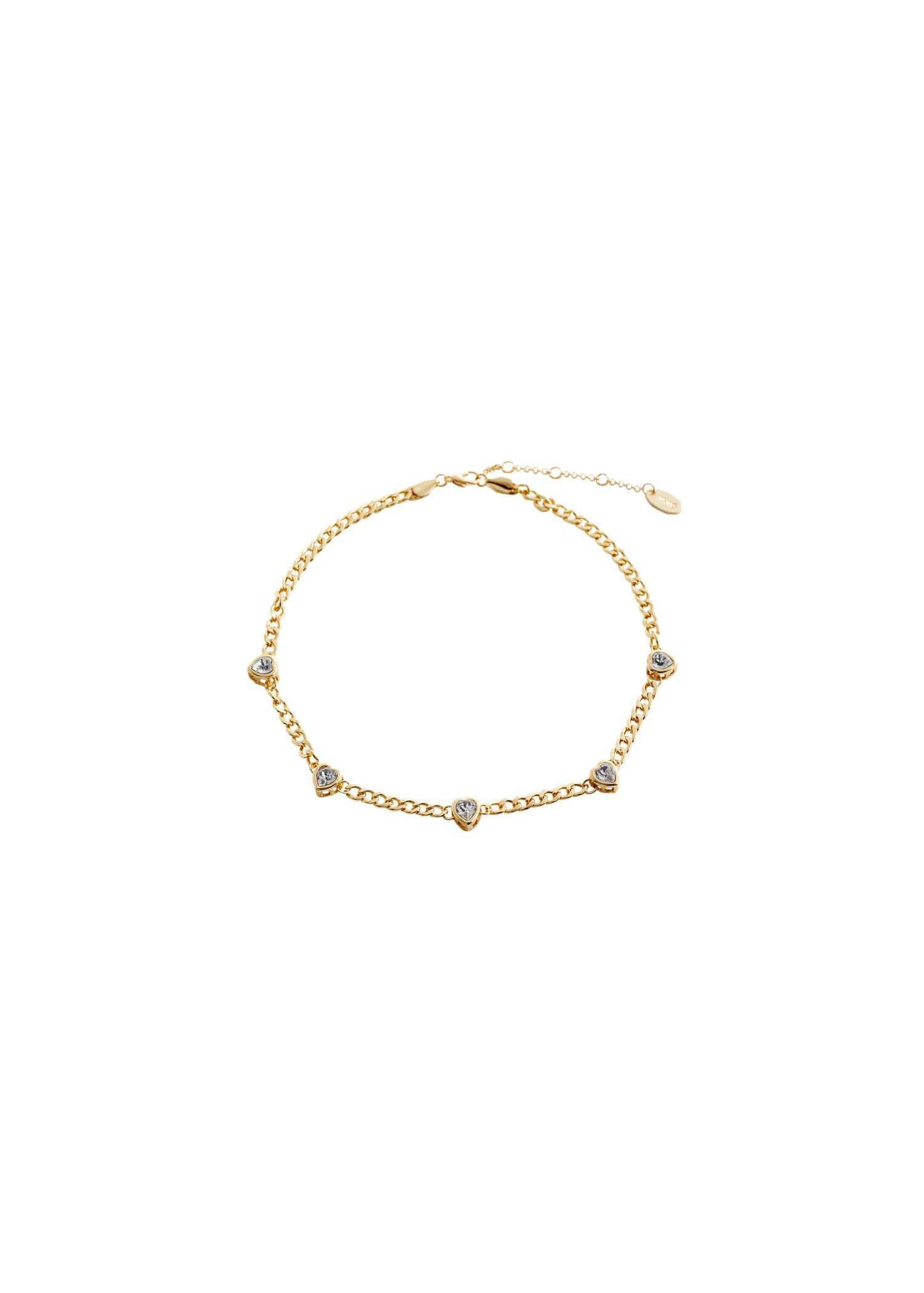 Gold Crystal Chain Necklace, , large image number 5