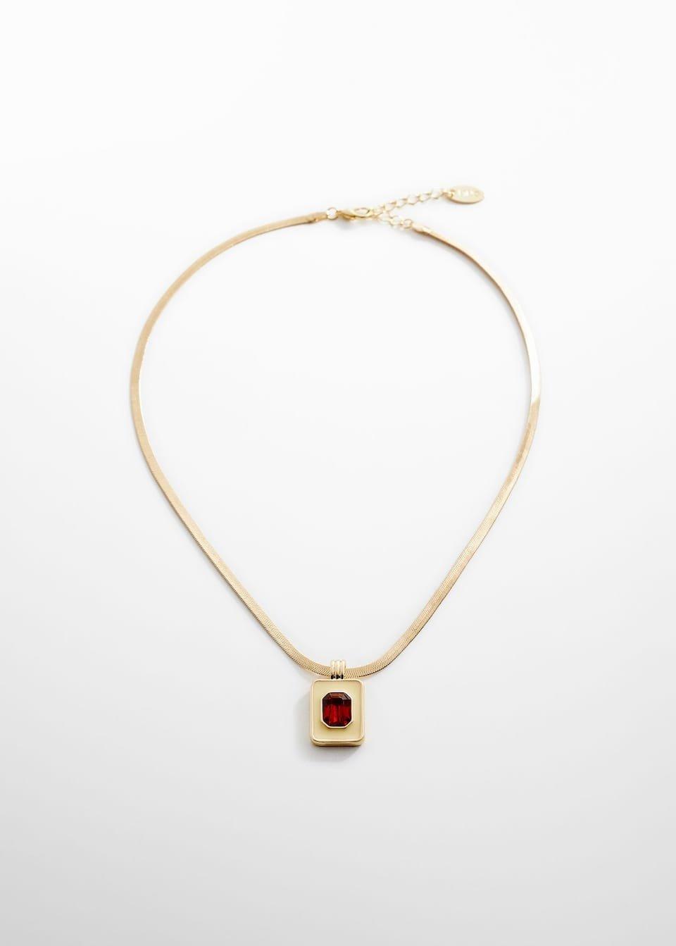 Mango - Gold Faceted Crystal Necklace