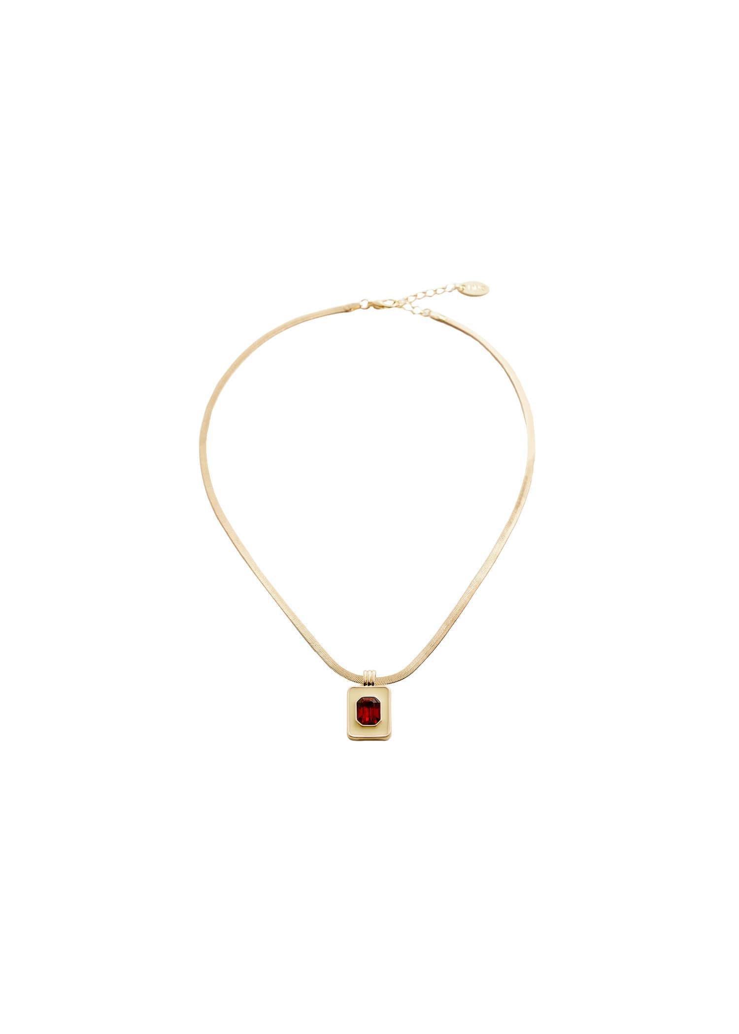 Gold Faceted Crystal Necklace, , large image number 3