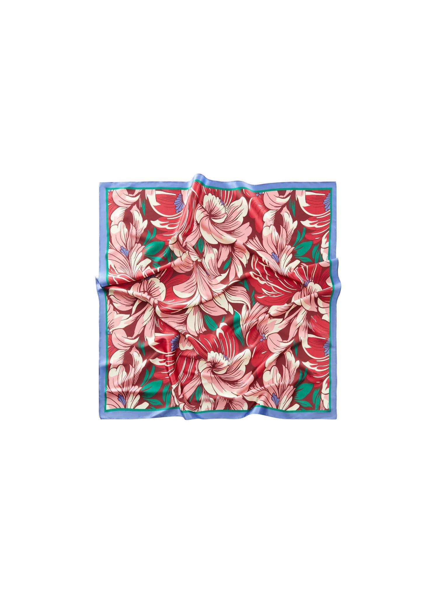 Red Floral Printed Scarf, , large image number 3