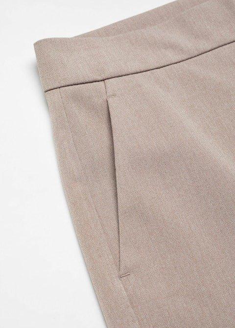 Mango - Brown Wideleg Marbled Trousers