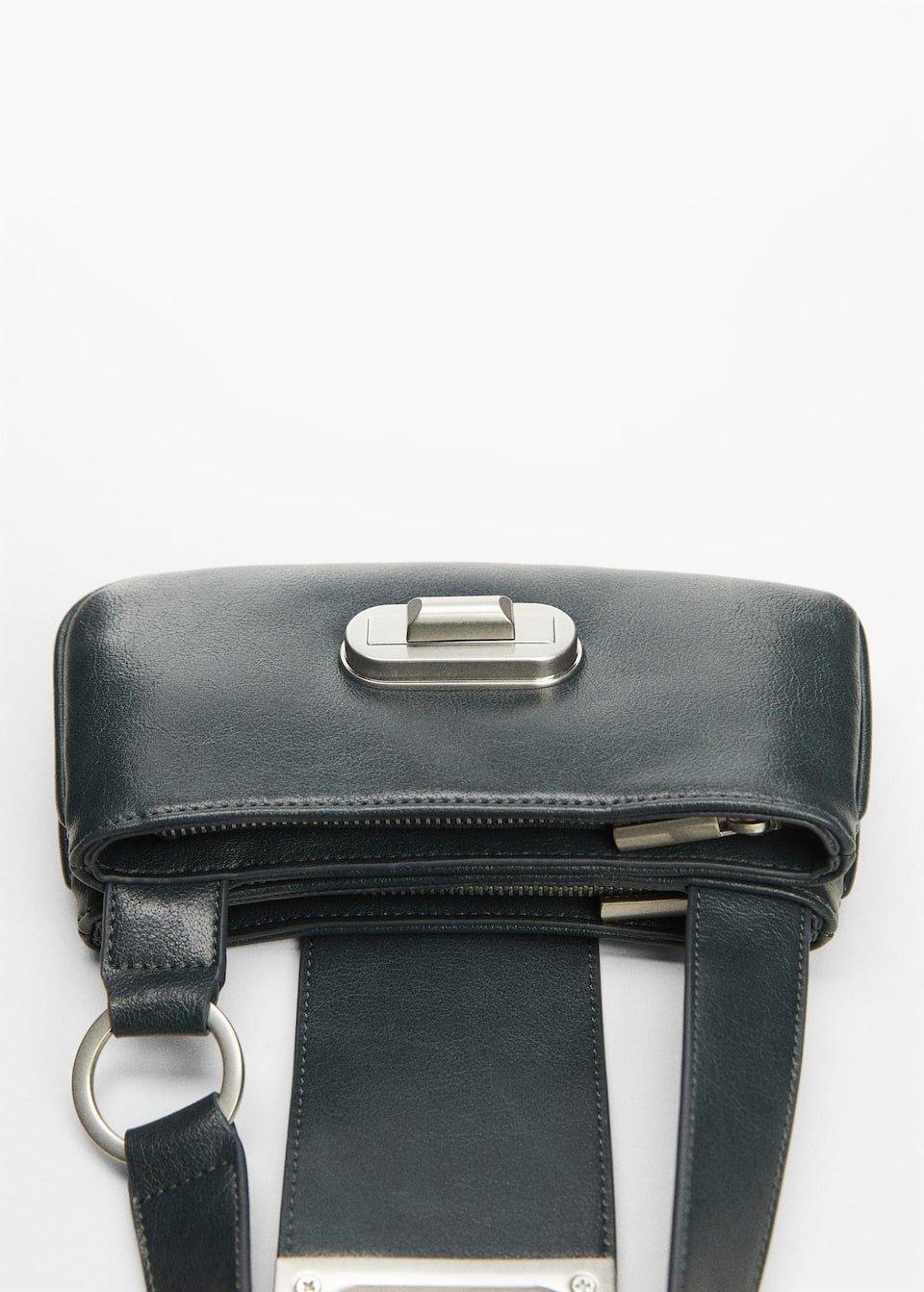 Navy Double Compartment Bag, , large image number 6