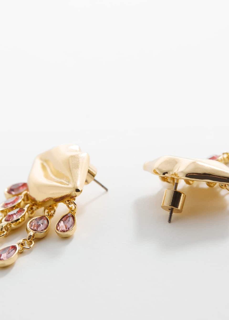 Gold Lip Bead Earrings, , large image number 5
