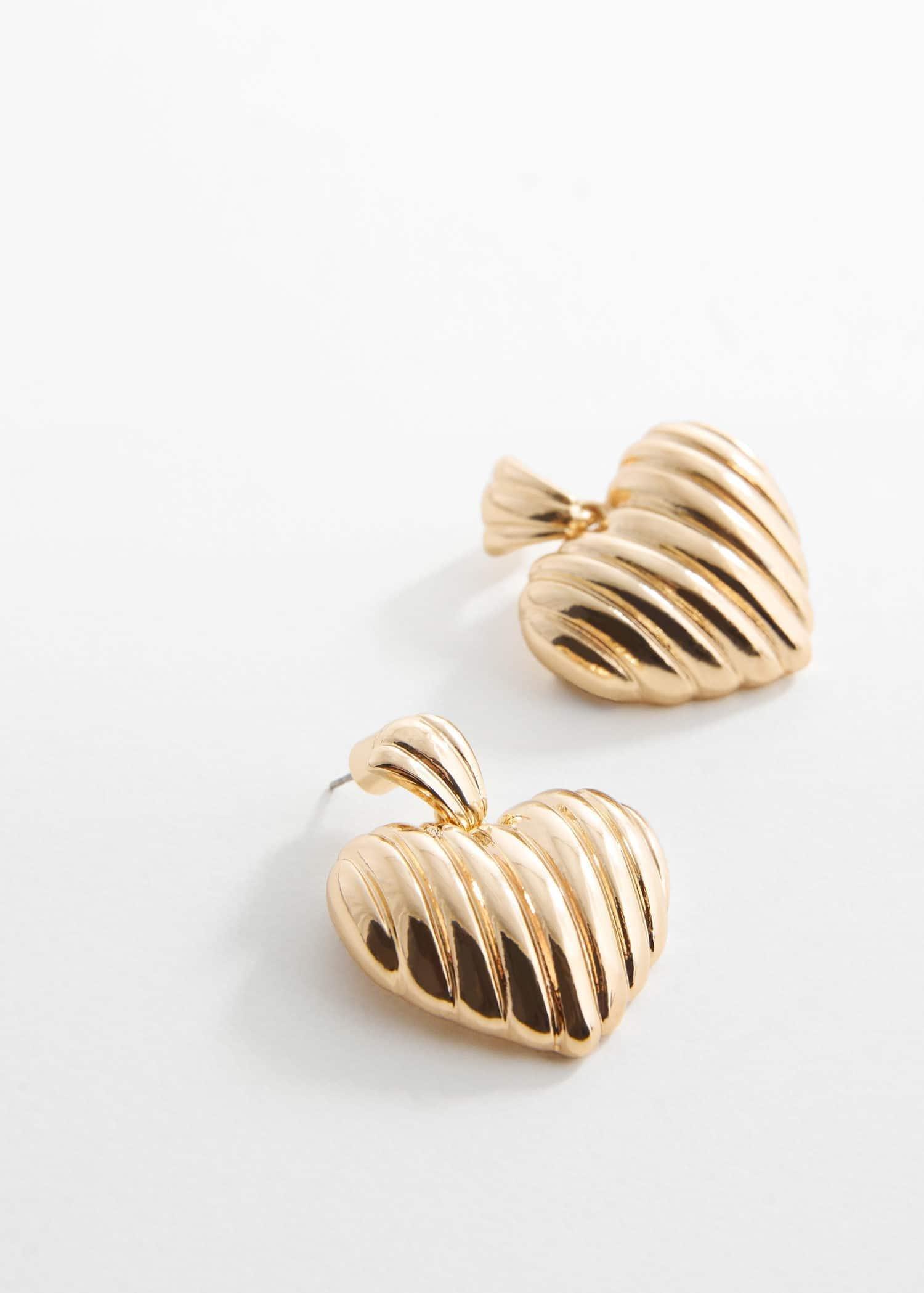 Gold Heart-Shape Earrings, , large image number 1