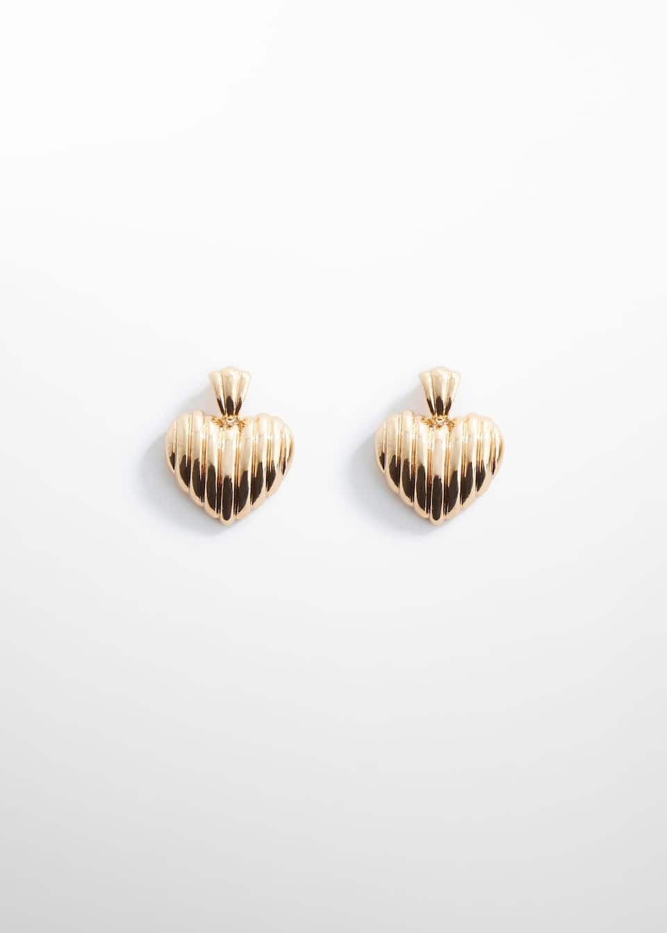 Gold Heart-Shape Earrings, , large image number 2