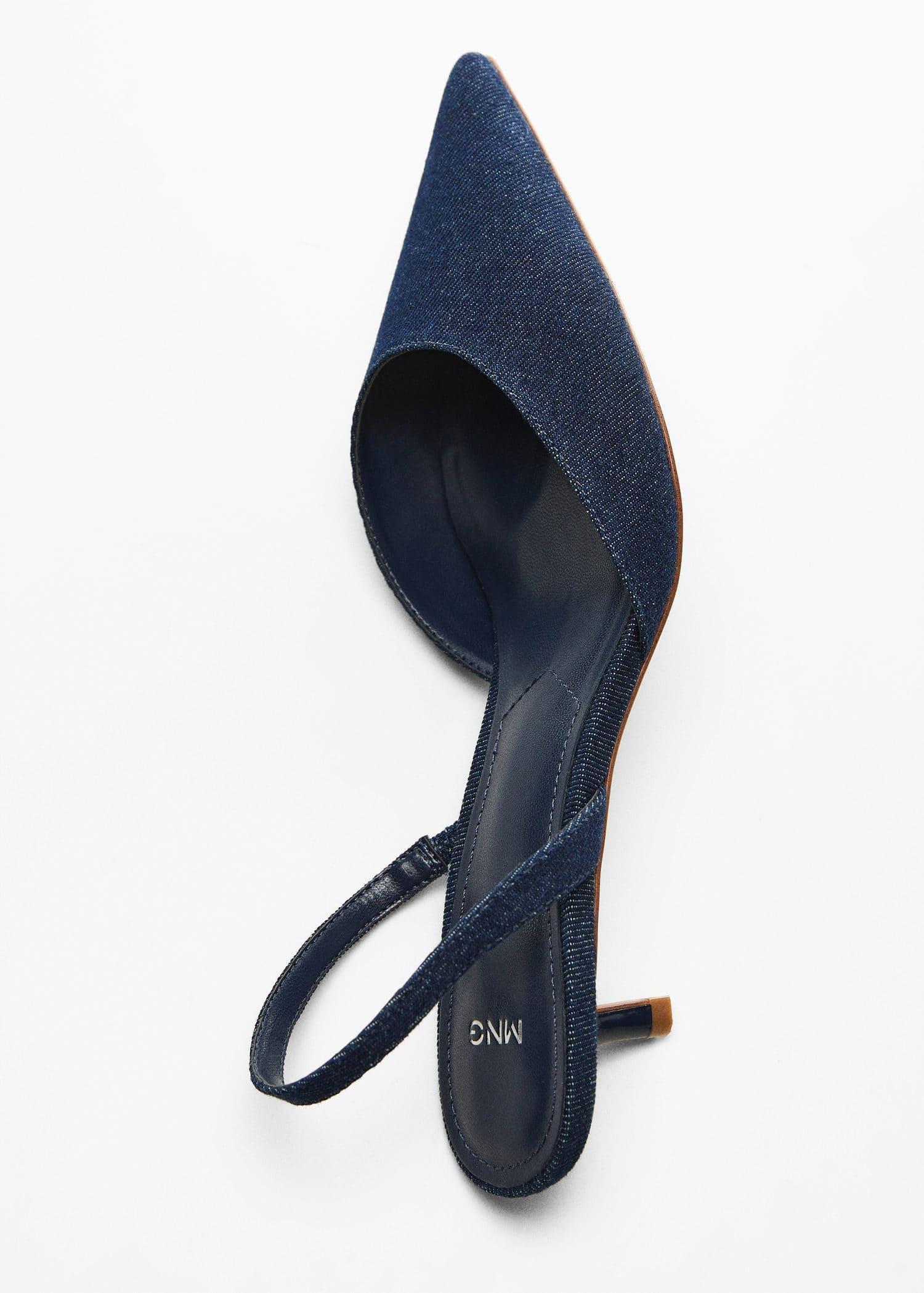 Mango - Blue Denim Sling Back Shoes