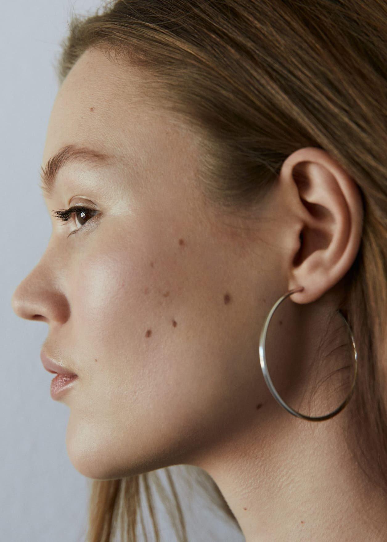 Silver Hoop Earrings, , large image number 3