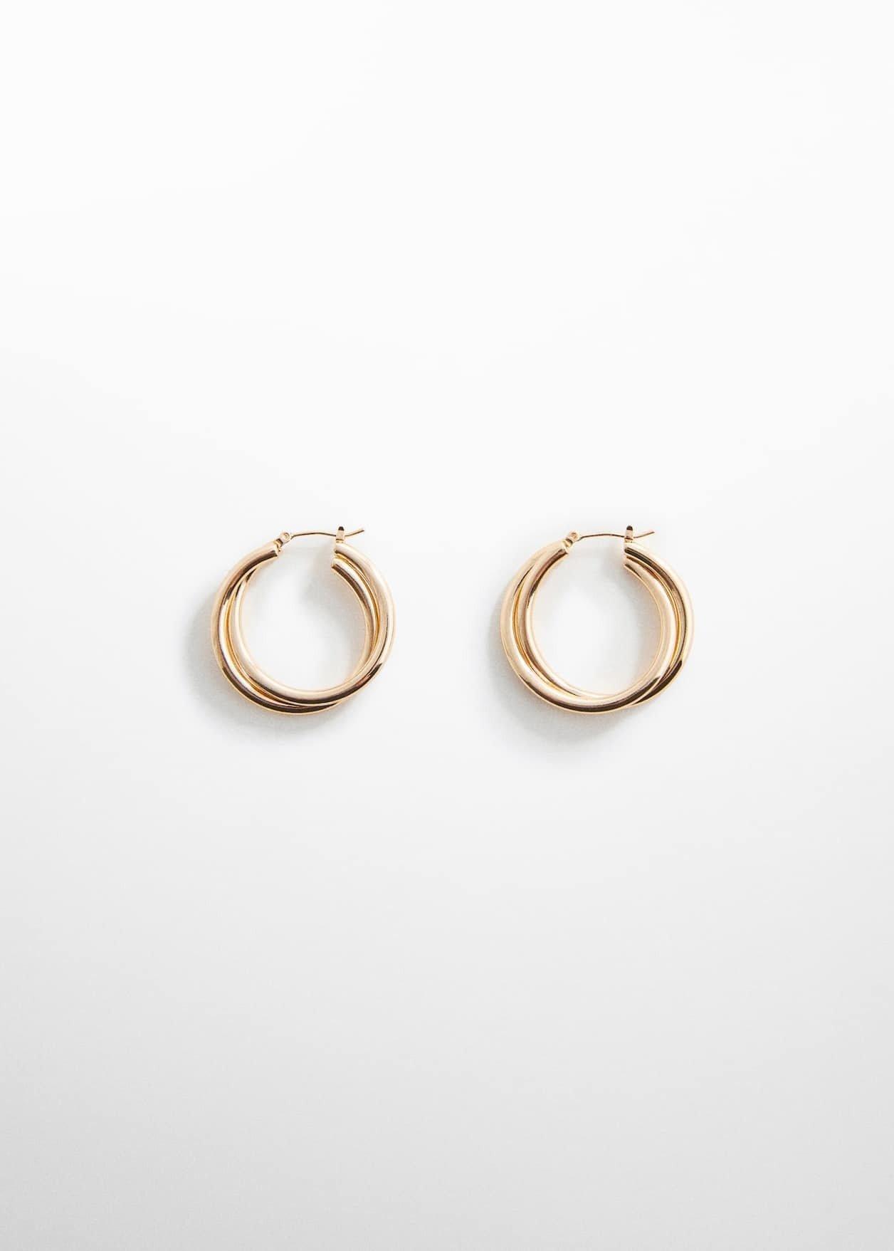 Gold Mixed Hoop Earrings, , large image number 1