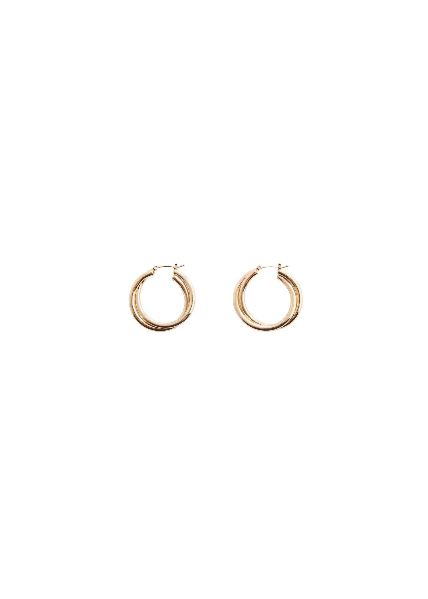 Mango - Gold Mixed Hoop Earrings