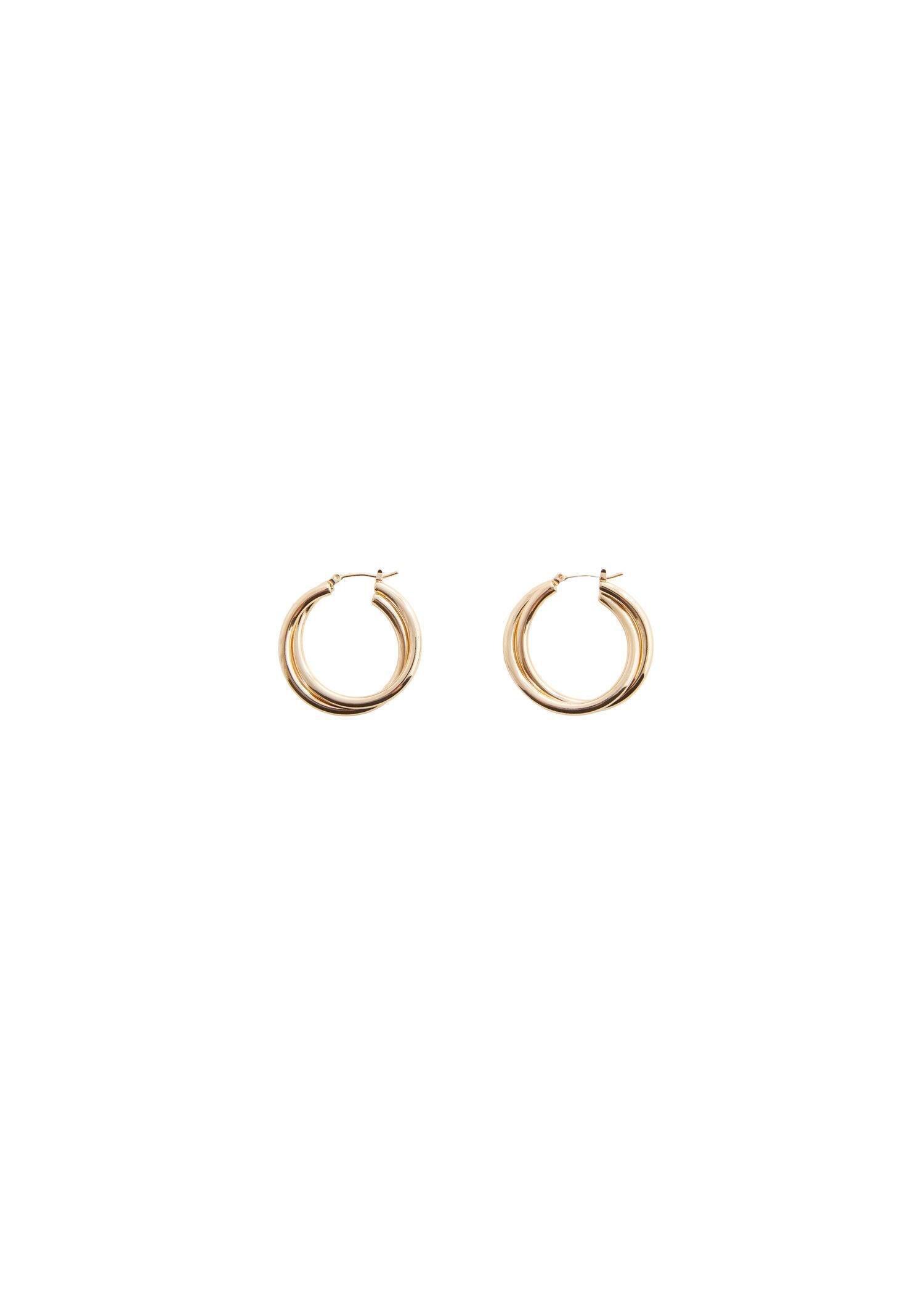 Gold Mixed Hoop Earrings, , large image number 2