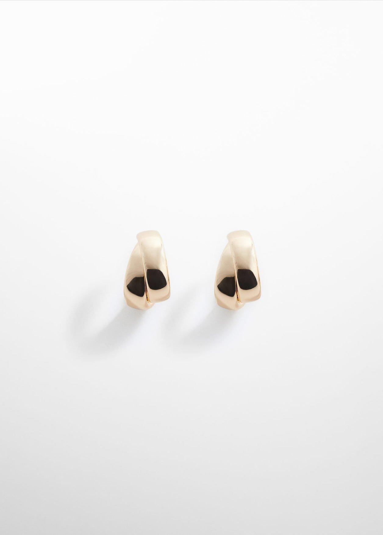 Gold Double Hoop Earrings, , large image number 1