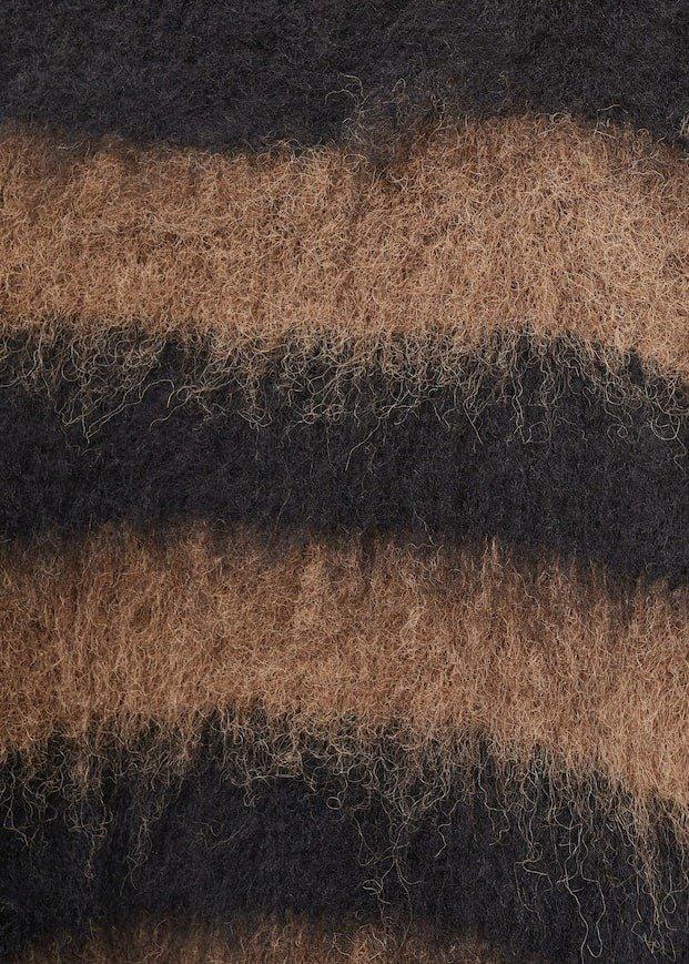 Mango - Brown Faux Fur Knit Sweater