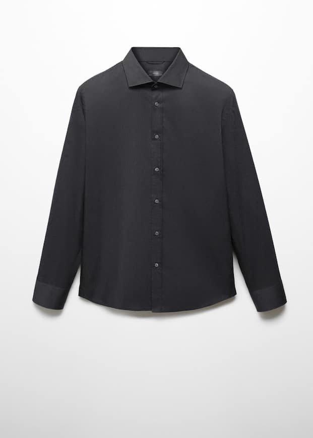 Mango - Black Coolmax Cotton Shirt