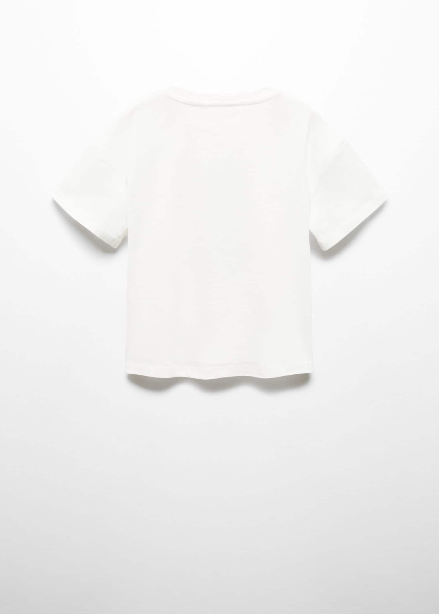 Mango - White Embroidered Message T-Shirt, Kids Girls