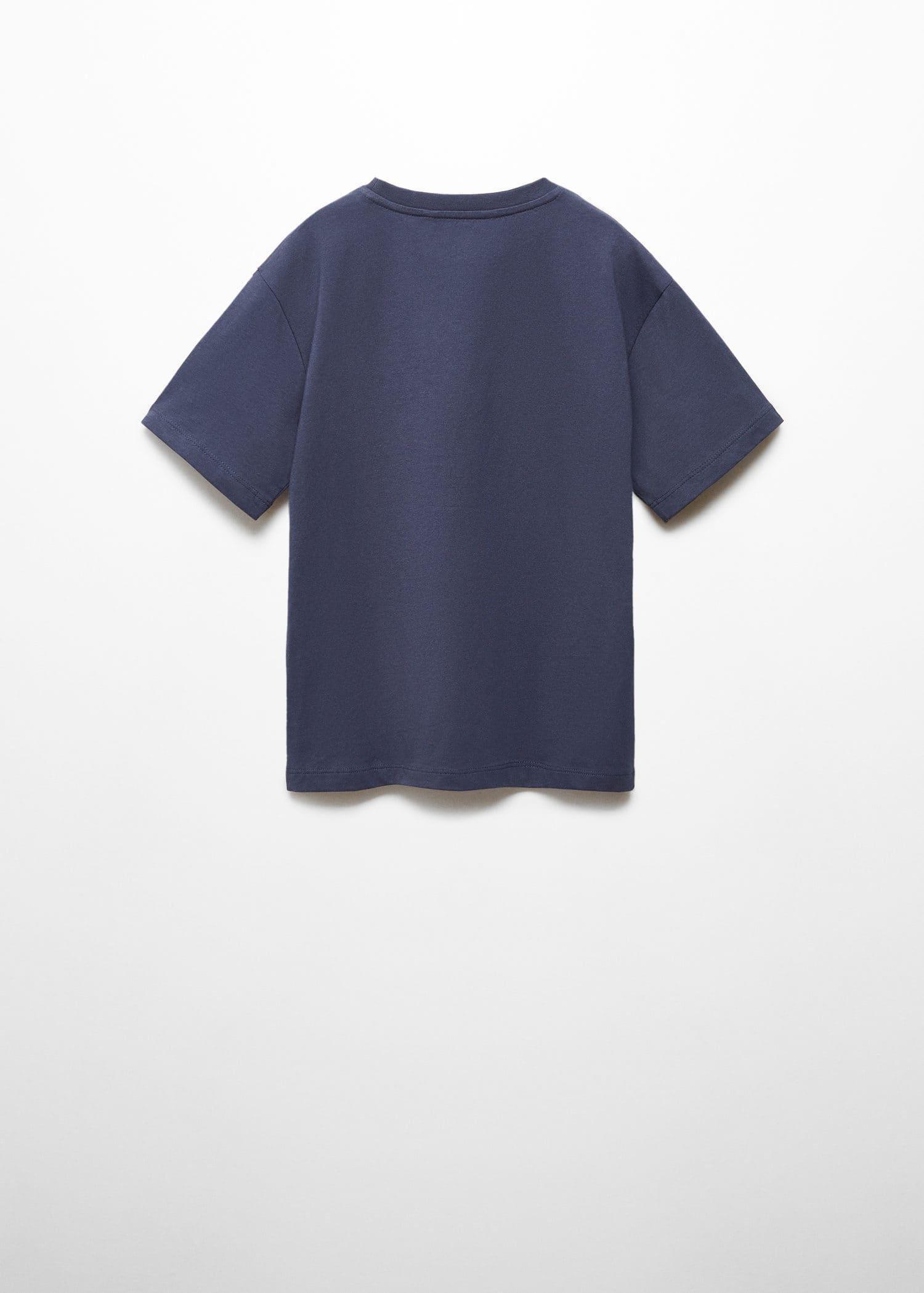 Mango - Navy Printed Message T-Shirt, Kids Boys