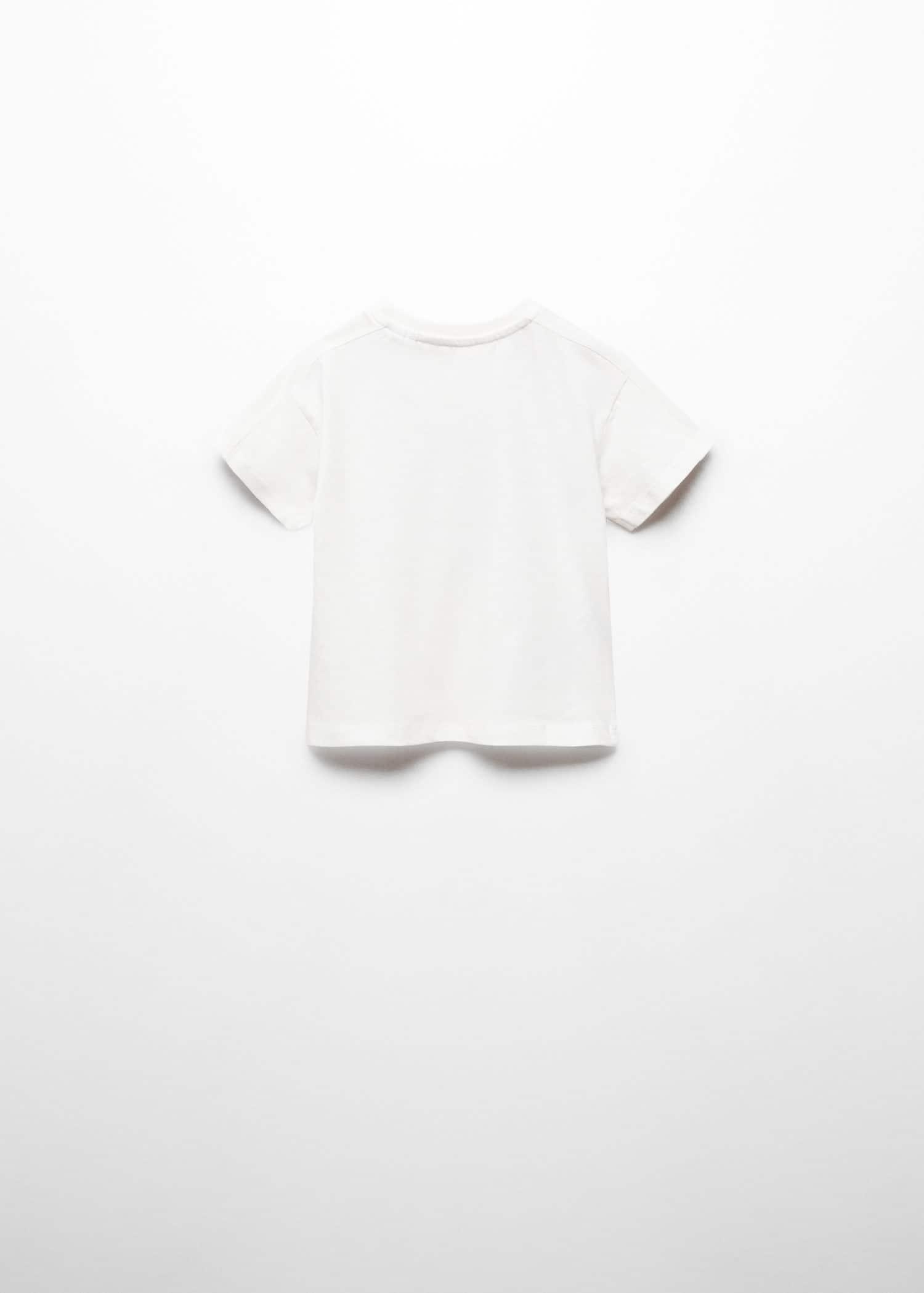Mango - White Cotton Printed T-Shirt, Kids Boys