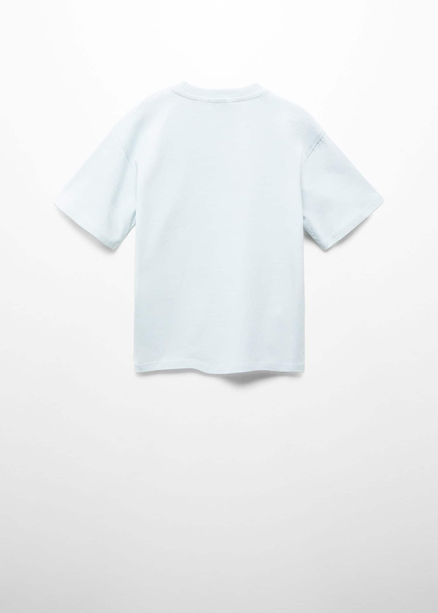 Mango - Blue Printed Cotton-Blend T-Shirt, Kids Boys