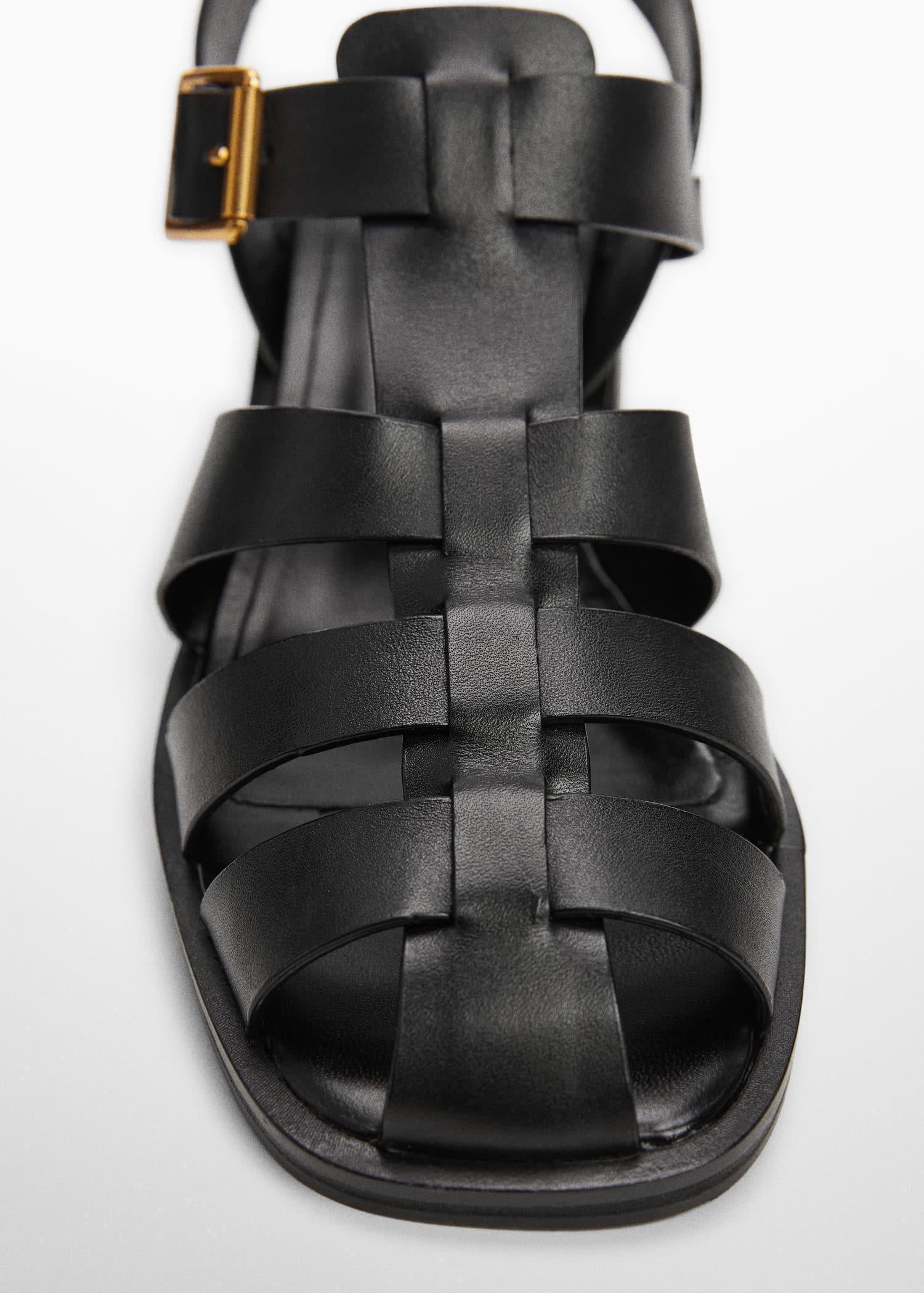Mango - Black Leather Jelly Shoes