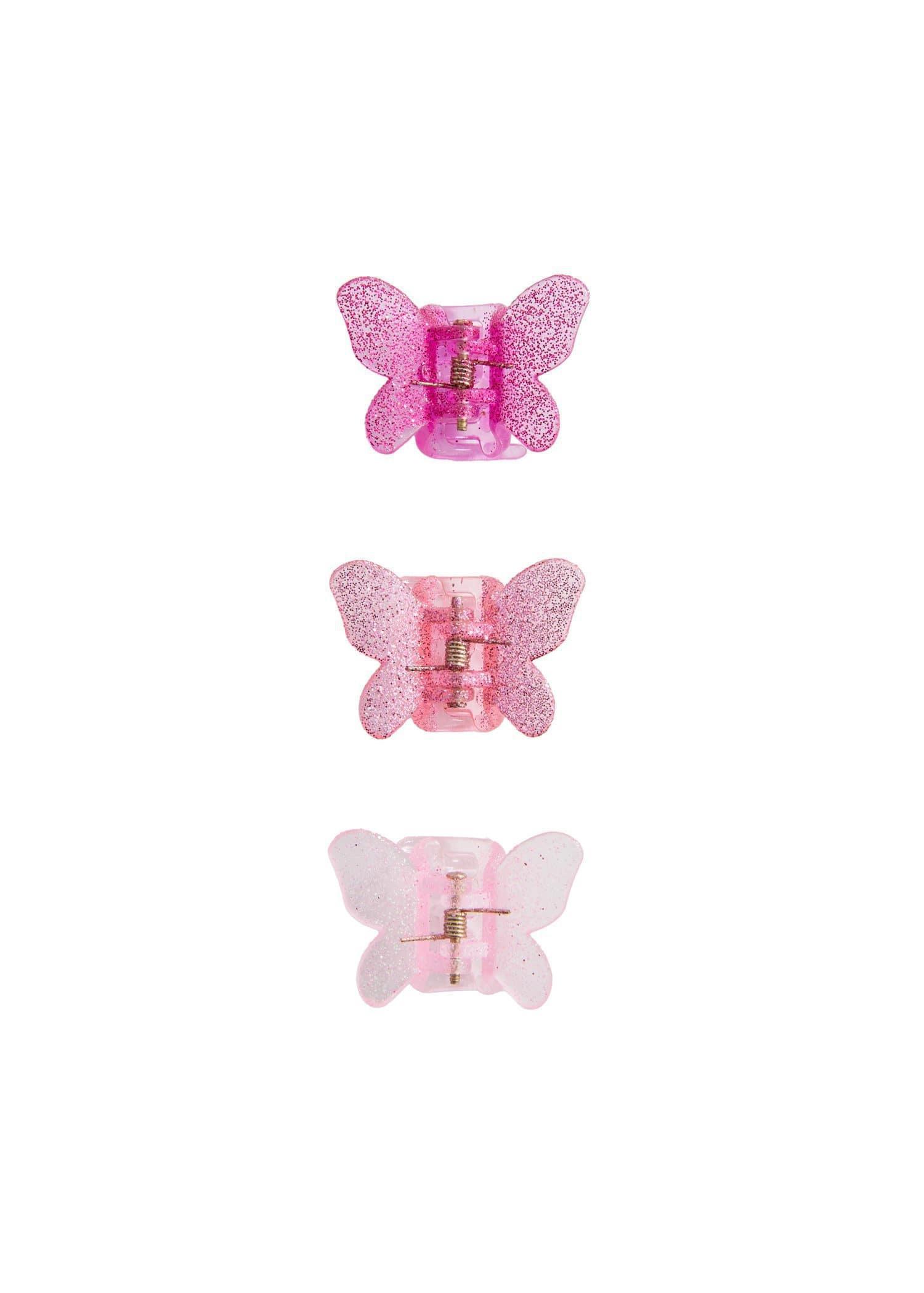 Mango - Pink Hair Clips, Kids Girls, Set Of 3