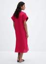 Mango - Pink Linen-Blend Shirt Dress
