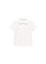 Mango - White Textured Cotton Polo Shirt, Kids Boys