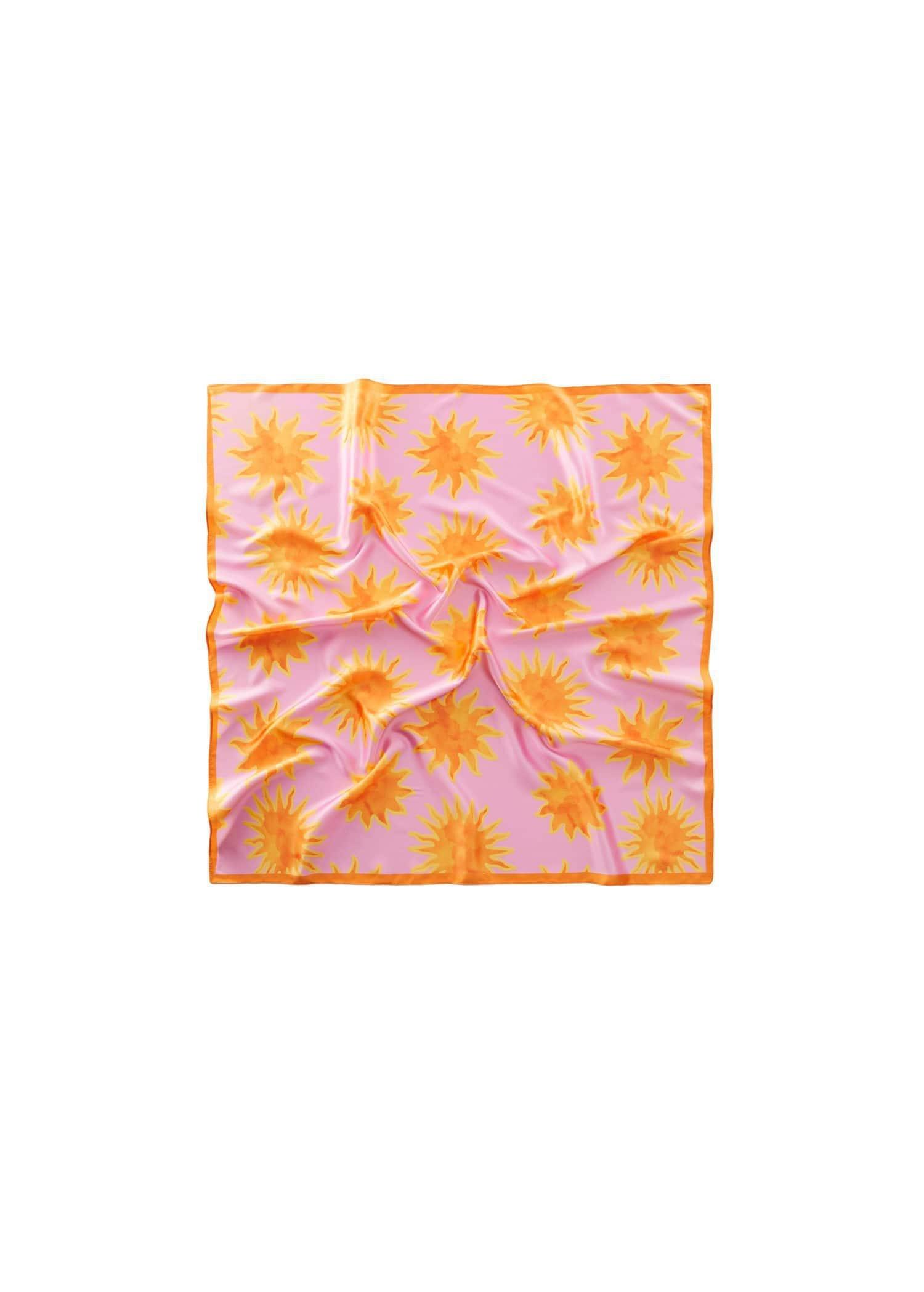 Mango - Pink Bicolour Printed Scarf