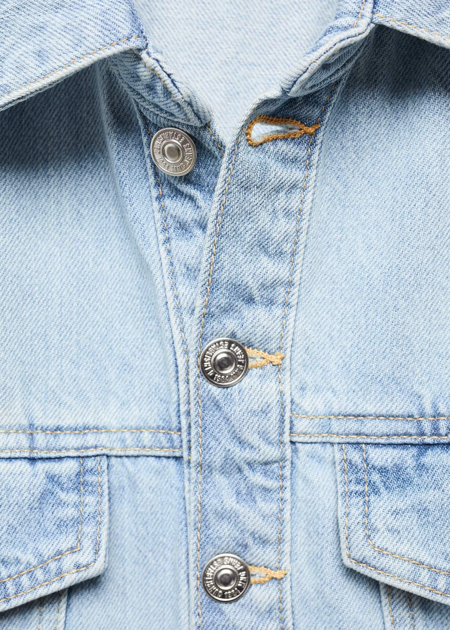 Mango - Blue Denim Jumpsuit Buttons