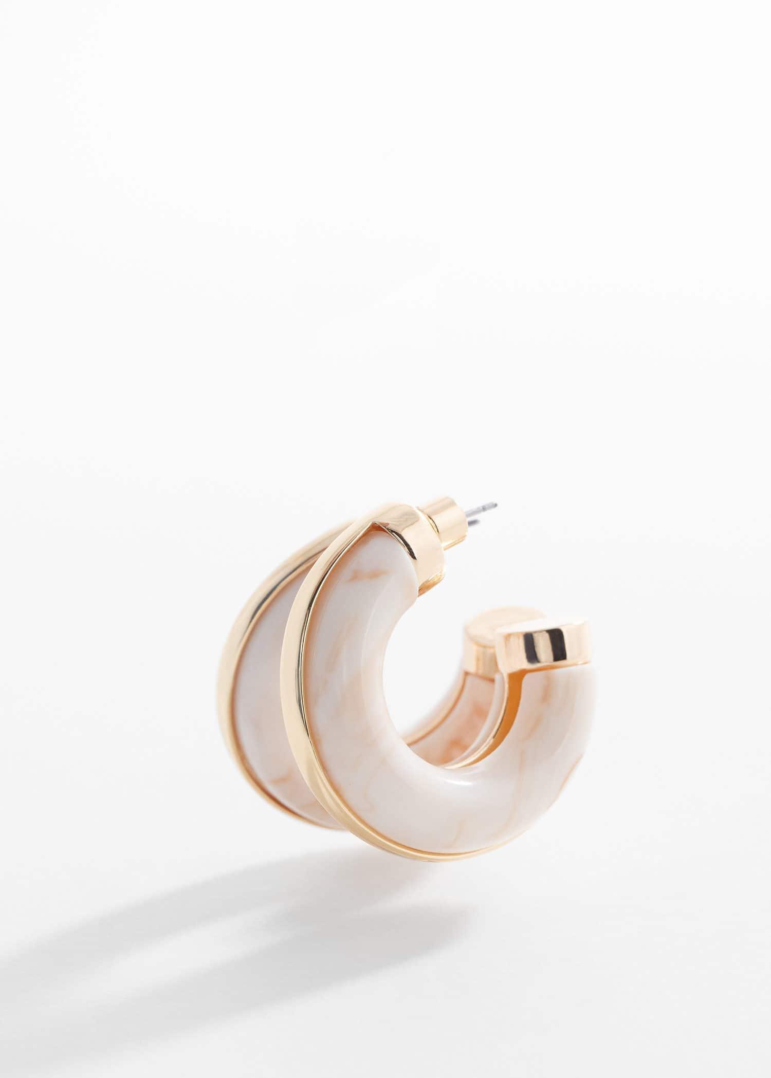 Mango - Gold Volume Hoop Earrings