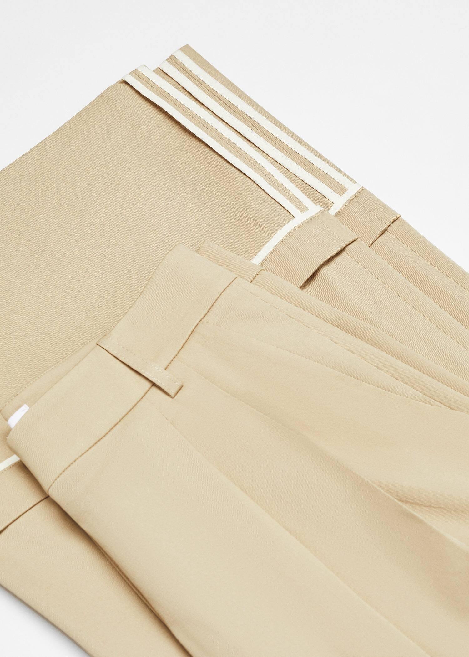 Mango - Brown Wide Leg Pleated Trousers