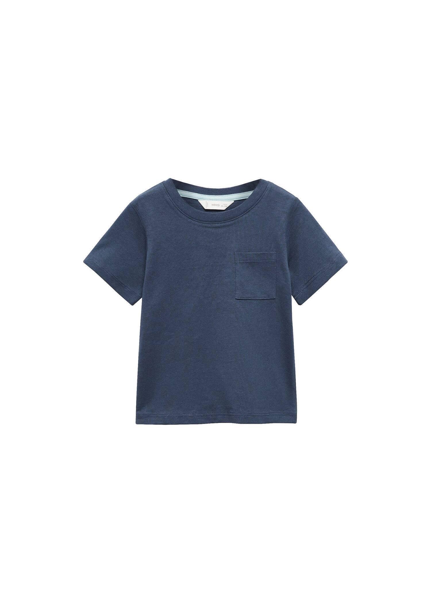 Mango - Navy Essential Cotton-Blend T-Shirt, Kids Boys