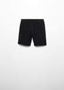 Mango - Black Cotton Shorts With Elastic Waist, Kids Boys