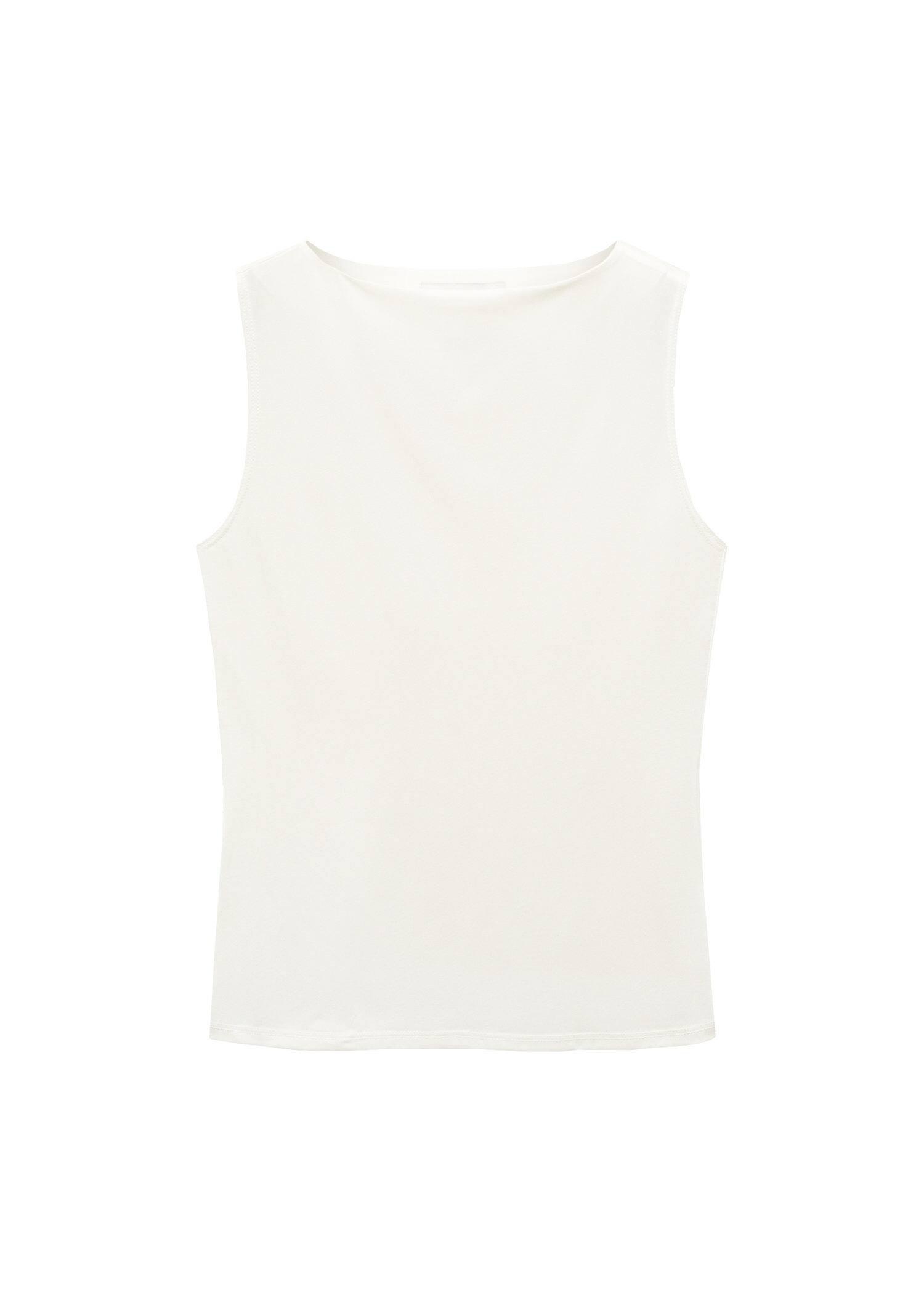 Mango - White Stretch Strap Top