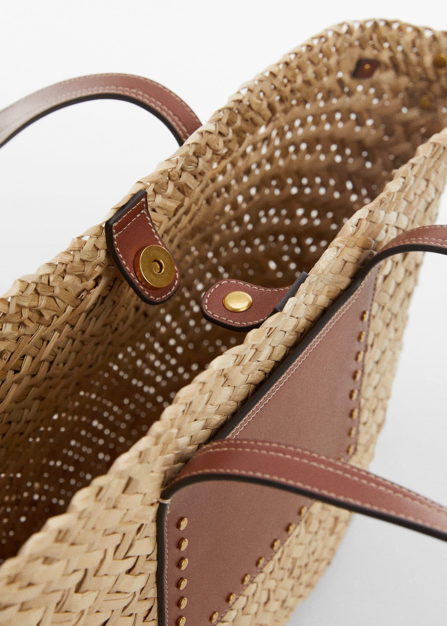 Brown Double Strap Basket Bag, , large image number 2