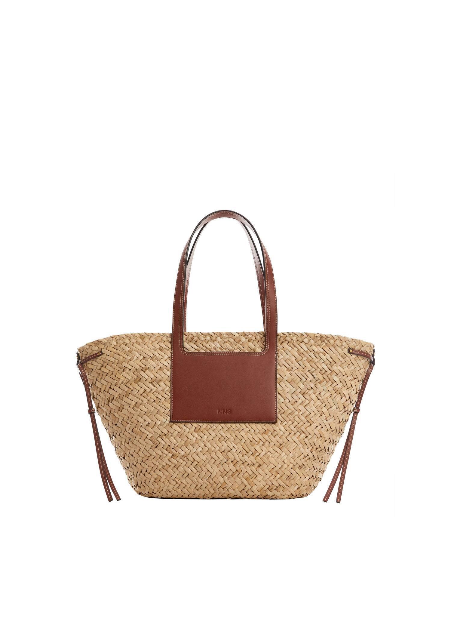 Mango - Brown Double Strap Basket Bag