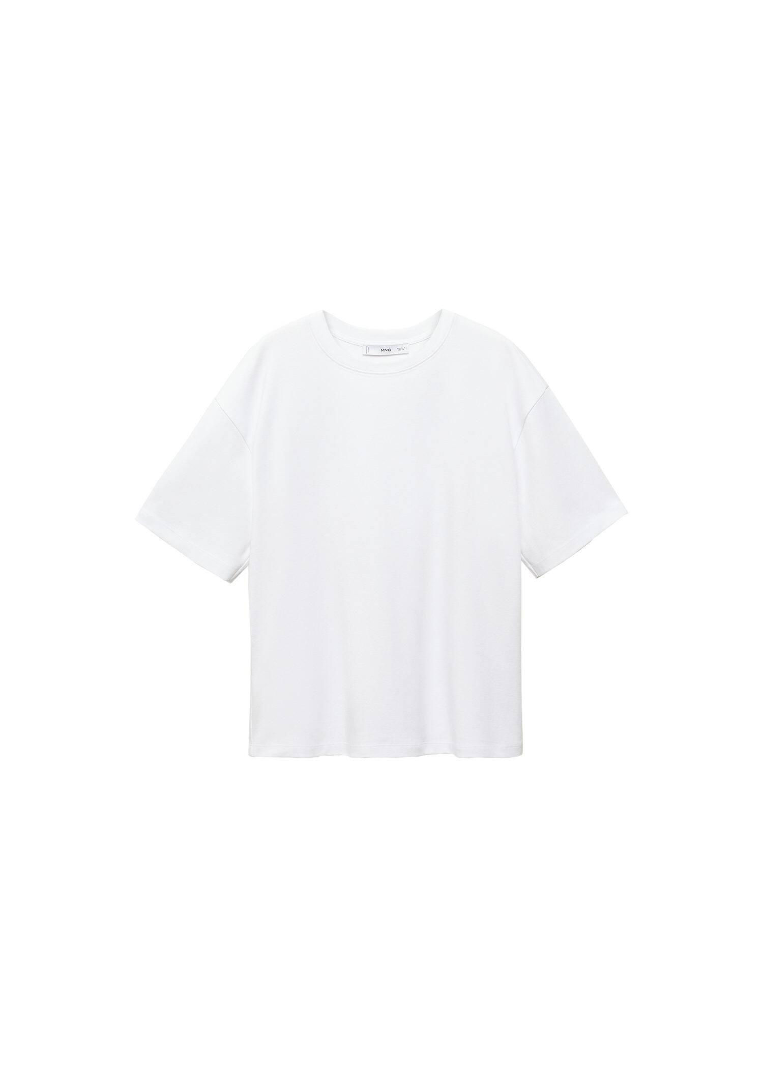 Mango - White Oversize Cotton T-Shirt