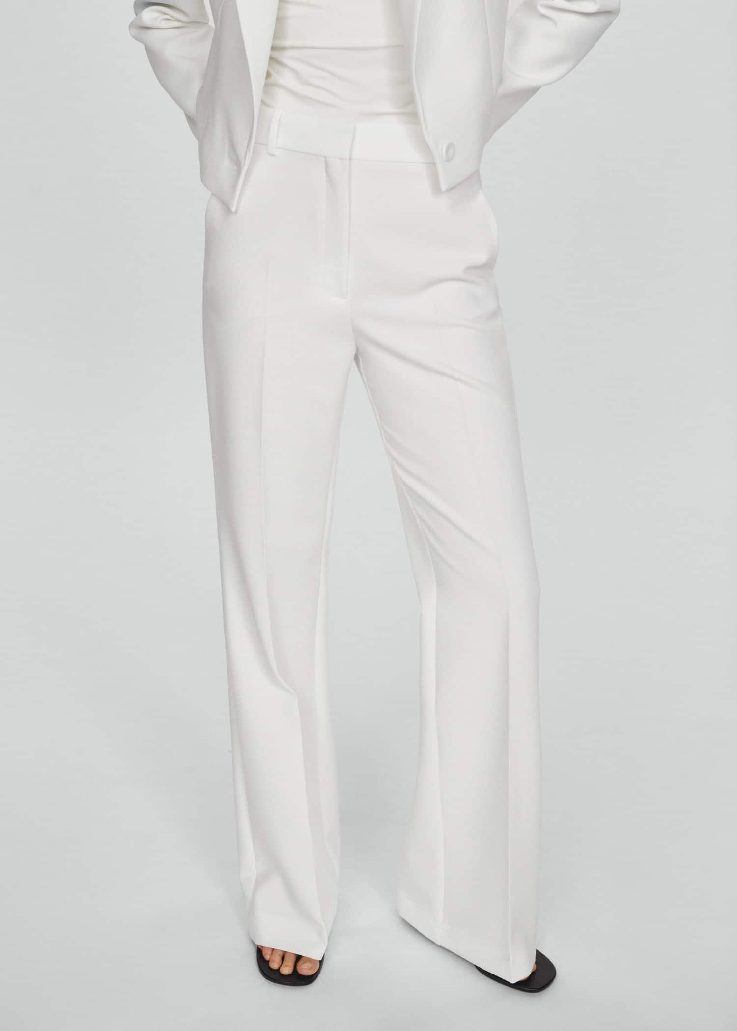 تسوق White Straight Suit Trousers Mango | أزاديا الإمارات العربية المتحدة