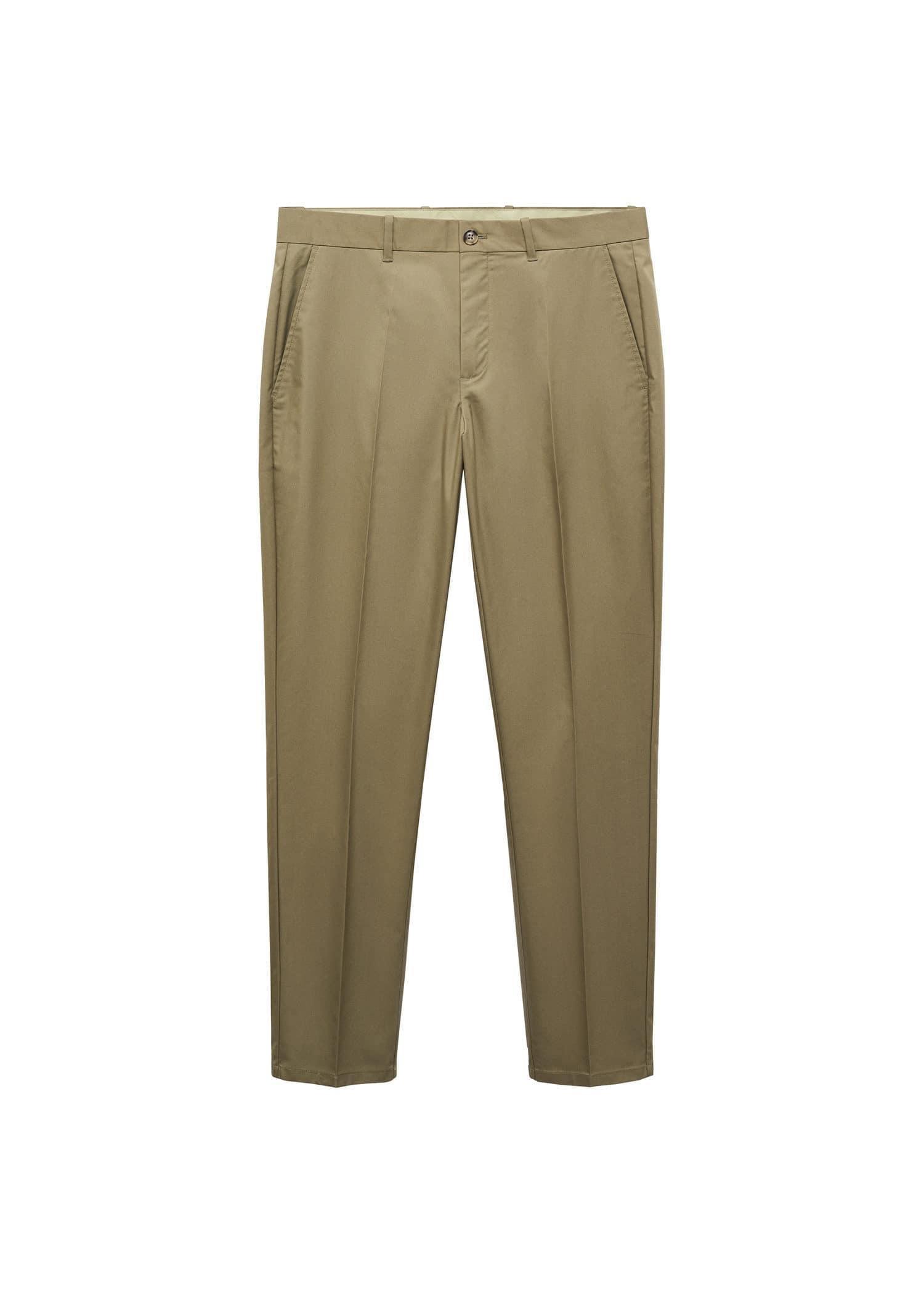 Mango - Khaki Slim Fit Lyocell Pants