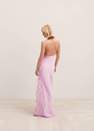 Mango - lt-pastel pink Slip dress with feather detail