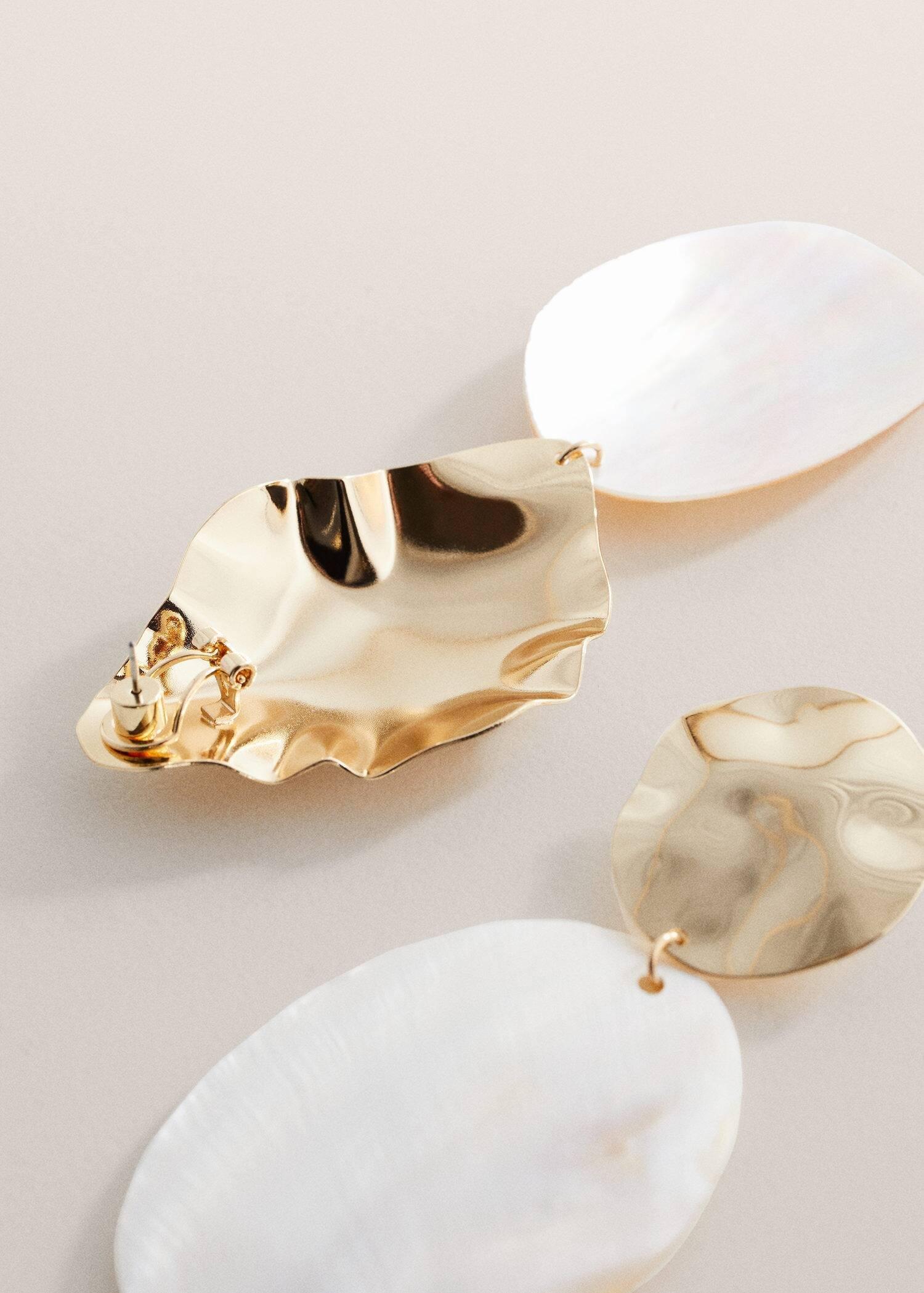 Mango - Gold Combined Shell Earrings