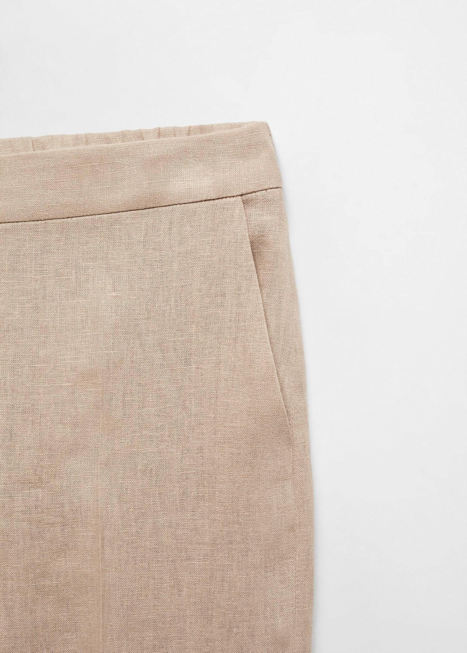 Mango - Grey Lt-Pastel Linen Trousers