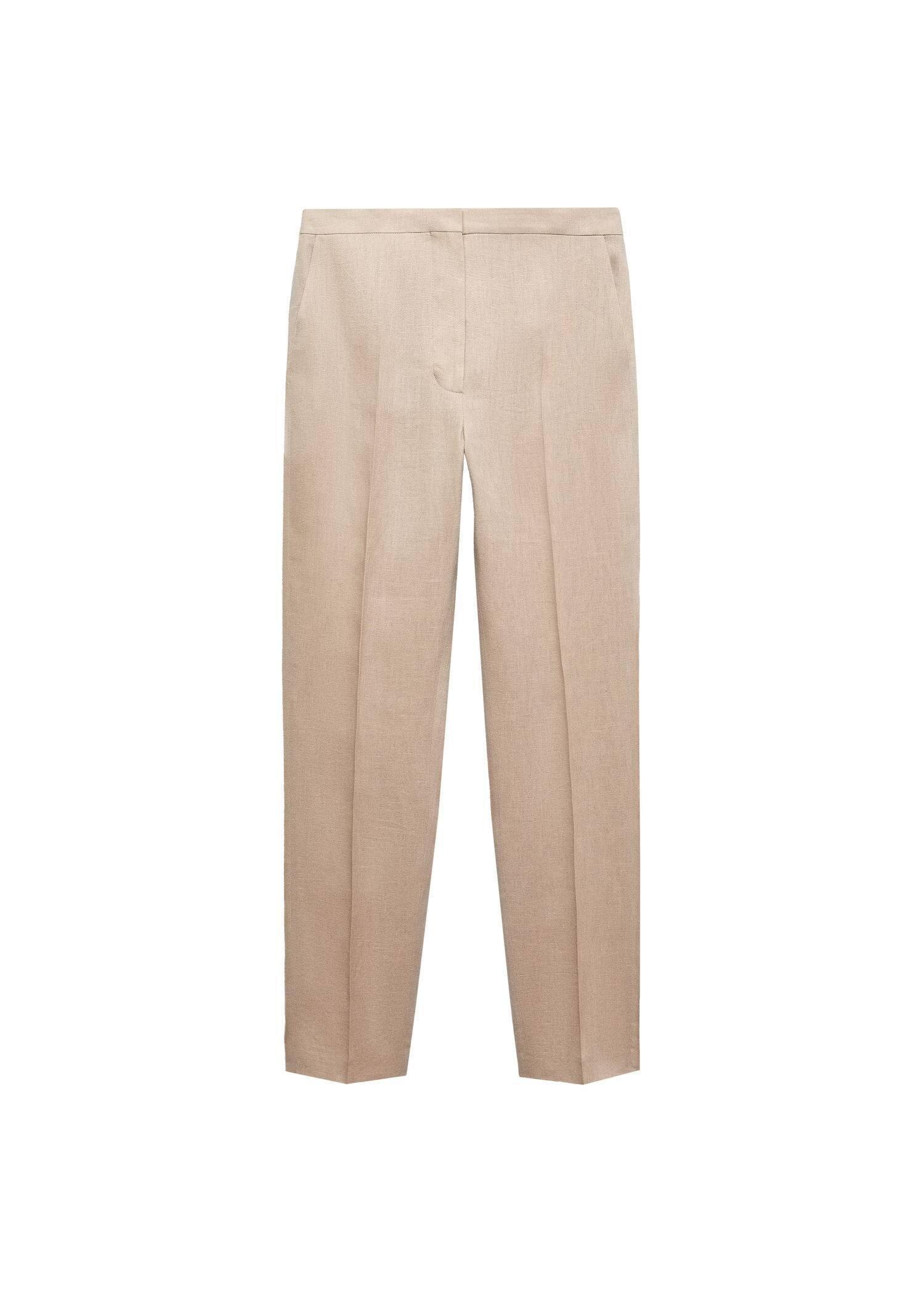 Mango - Grey Lt-Pastel Linen Trousers