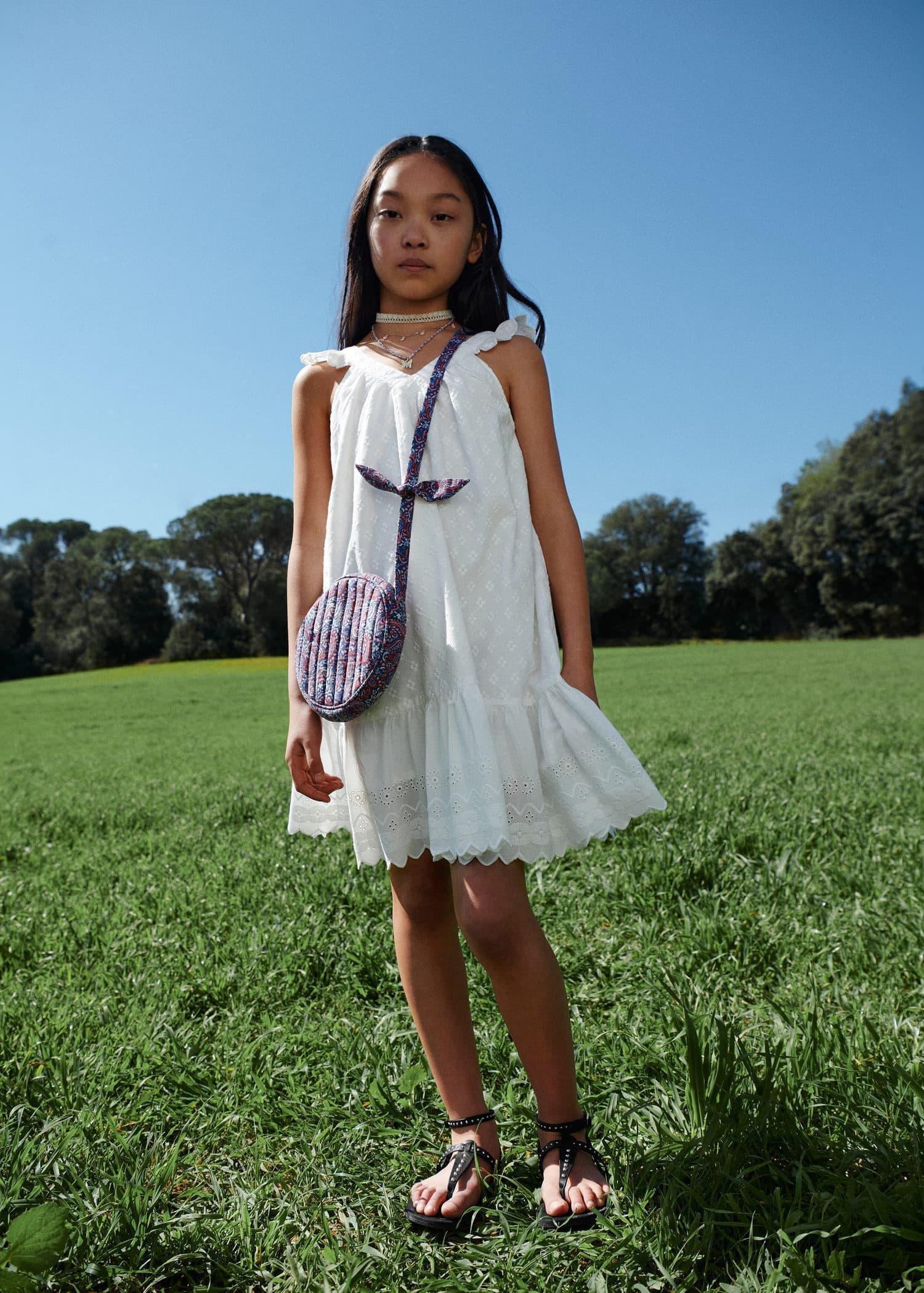 Blue Printed Round Bag, Kids Girls, , large image number 4