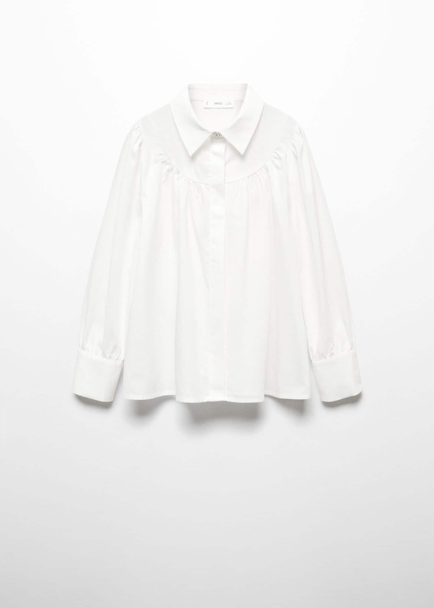 Mango - White Button-Down Collar Shirt, Kids Girls