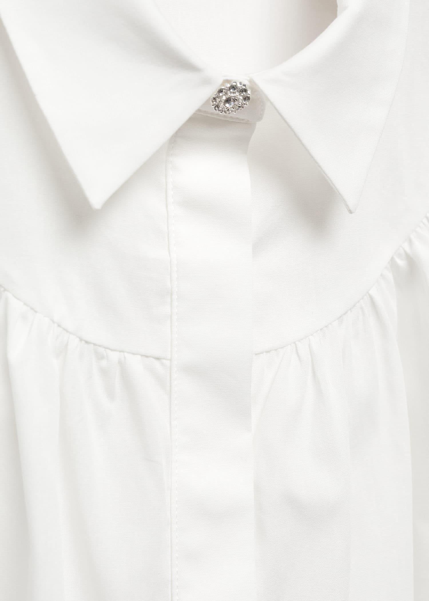 Mango - White Button-Down Collar Shirt, Kids Girls