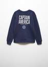 Mango - Navy Captain America Sweatshirt, Kids Boys
