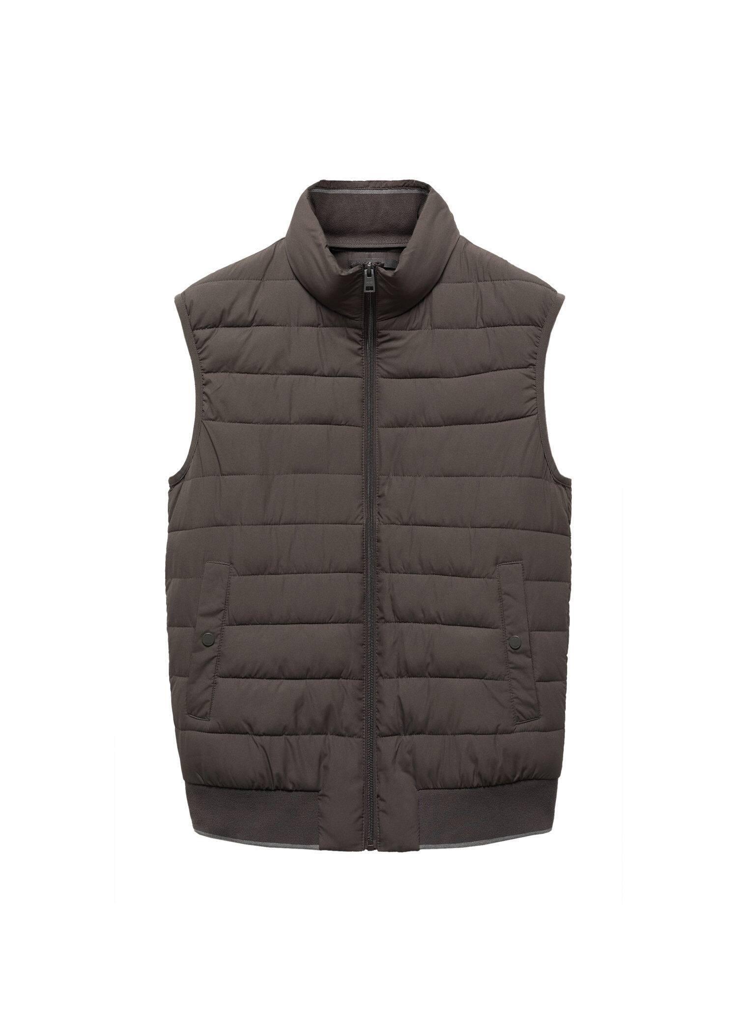 Mango - Grey Ultralight Quilted Gilet