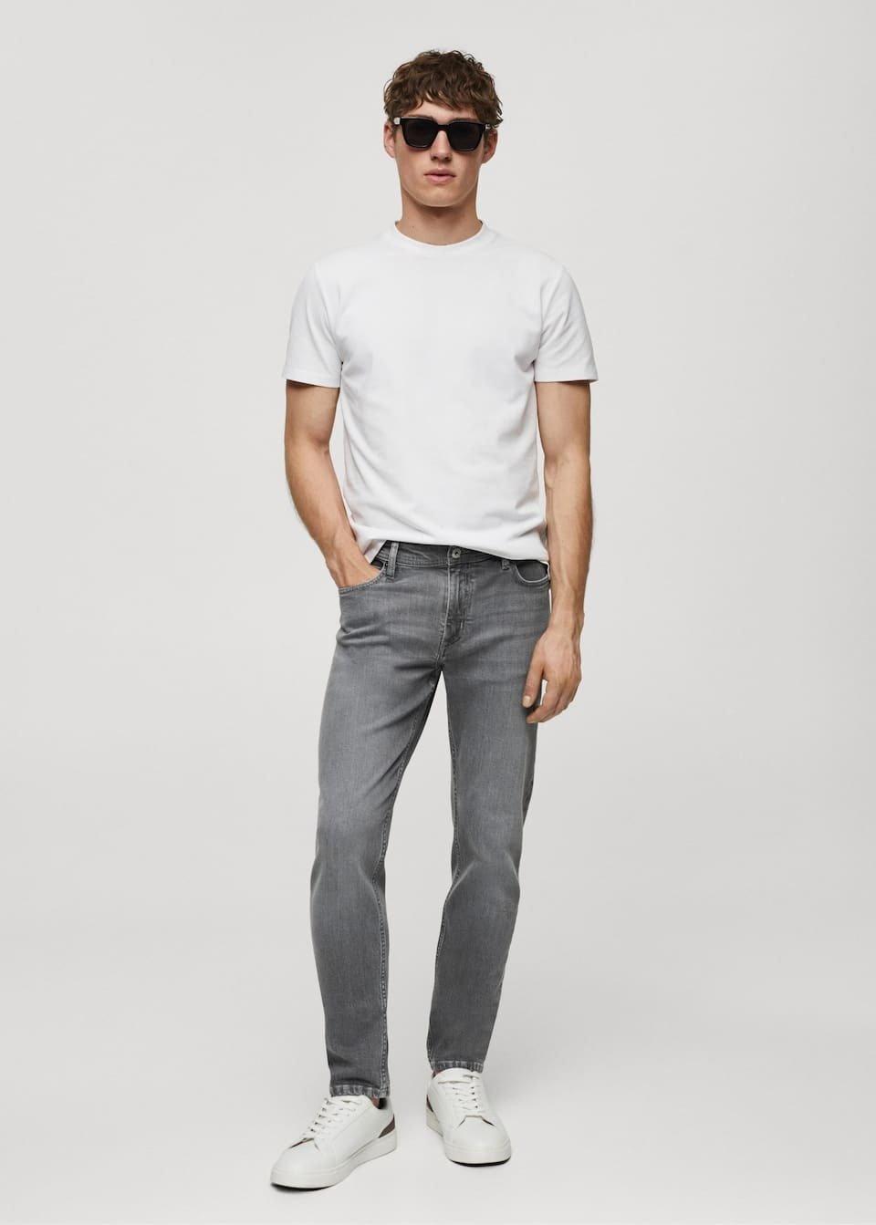 Mango - Grey Jan Slim-Fit Jeans